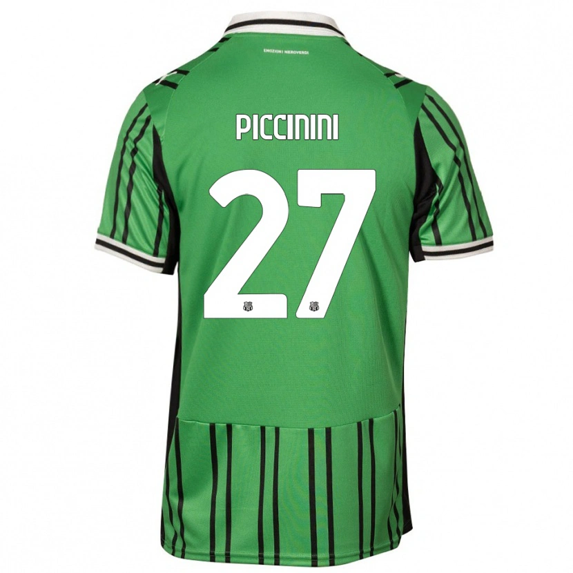 Danxen Pánské Stefano Piccinini #27 Zelená Černá Domů Hráčské Dresy 2025/26 Dres
