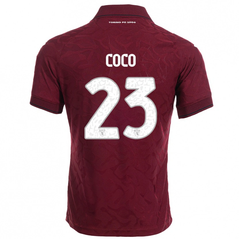 Danxen Pánské Saúl Coco #23 Burgundská Bílá Domů Hráčské Dresy 2025/26 Dres