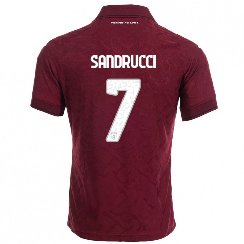 Danxen Pánské Romeo Sandrucci #7 Burgundská Bílá Domů Hráčské Dresy 2025/26 Dres