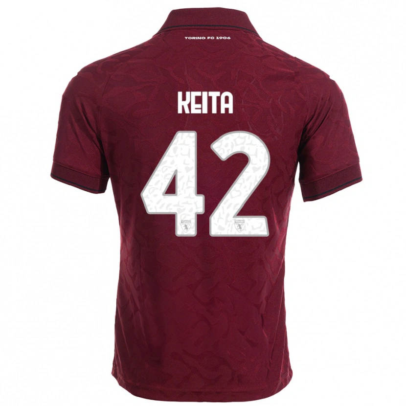 Danxen Pánské Karamoko Keita #42 Burgundská Bílá Domů Hráčské Dresy 2025/26 Dres