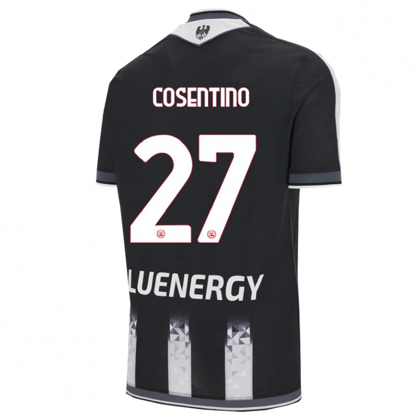 Danxen Pánské Sergio Cosentino #27 Černá Bílá Domů Hráčské Dresy 2025/26 Dres