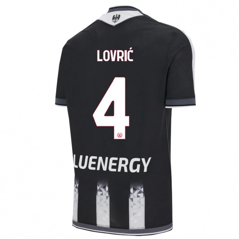 Danxen Pánské Sandi Lovrić #4 Černá Bílá Domů Hráčské Dresy 2025/26 Dres