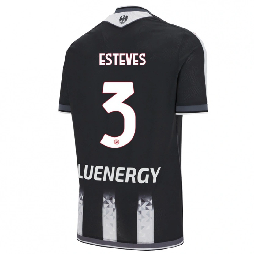 Danxen Pánské Goncalo Esteves #3 Černá Bílá Domů Hráčské Dresy 2025/26 Dres