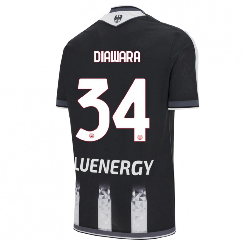 Danxen Pánské Sekou Diawara #34 Černá Bílá Domů Hráčské Dresy 2025/26 Dres