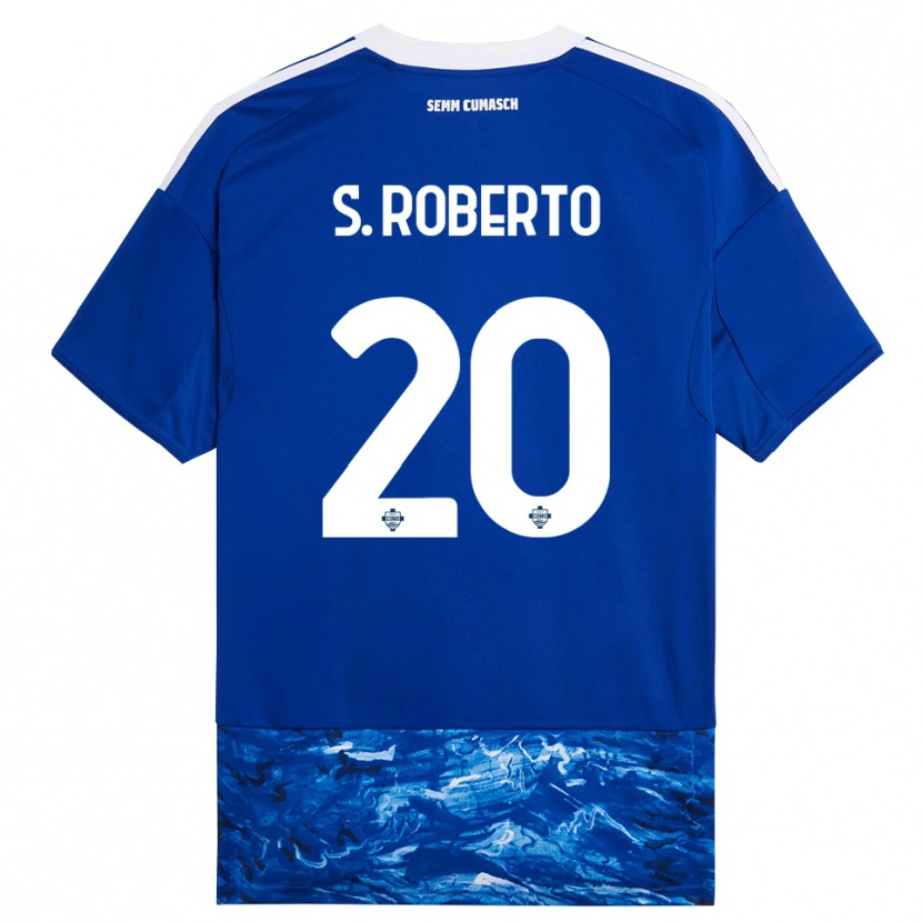 Danxen Pánské Sergi Roberto #20 Modrá Bílá Domů Hráčské Dresy 2025/26 Dres