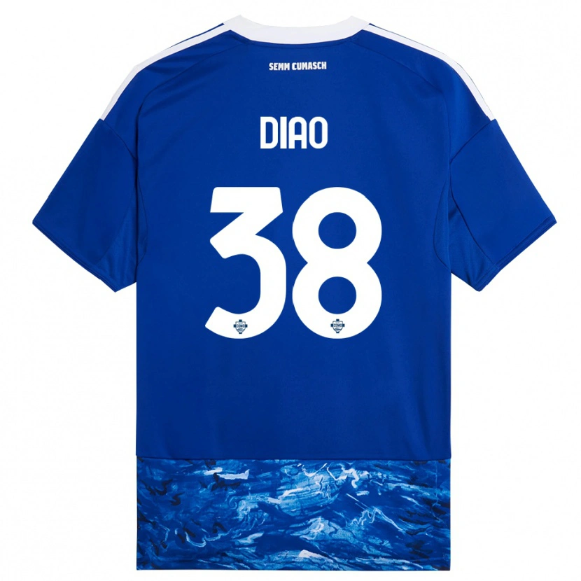 Danxen Pánské Assane Diao #38 Modrá Bílá Domů Hráčské Dresy 2025/26 Dres