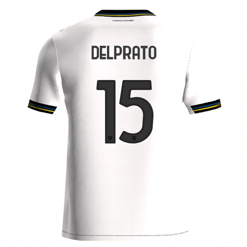 Danxen Pánské Enrico Delprato #15 Bílá Černá Domů Hráčské Dresy 2025/26 Dres