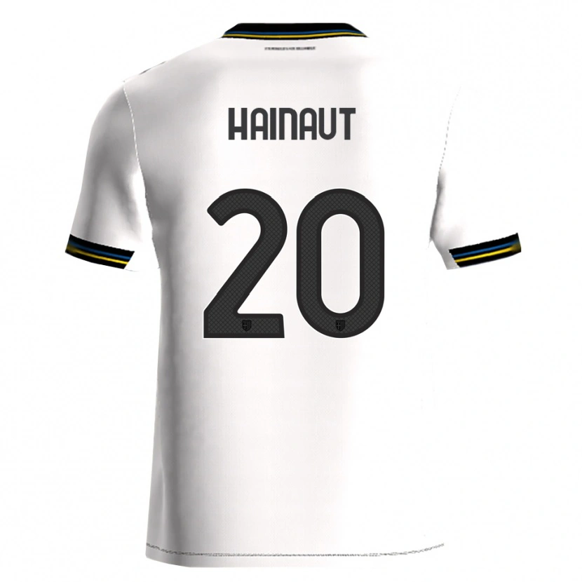 Danxen Pánské Antoine Hainaut #20 Bílá Černá Domů Hráčské Dresy 2025/26 Dres