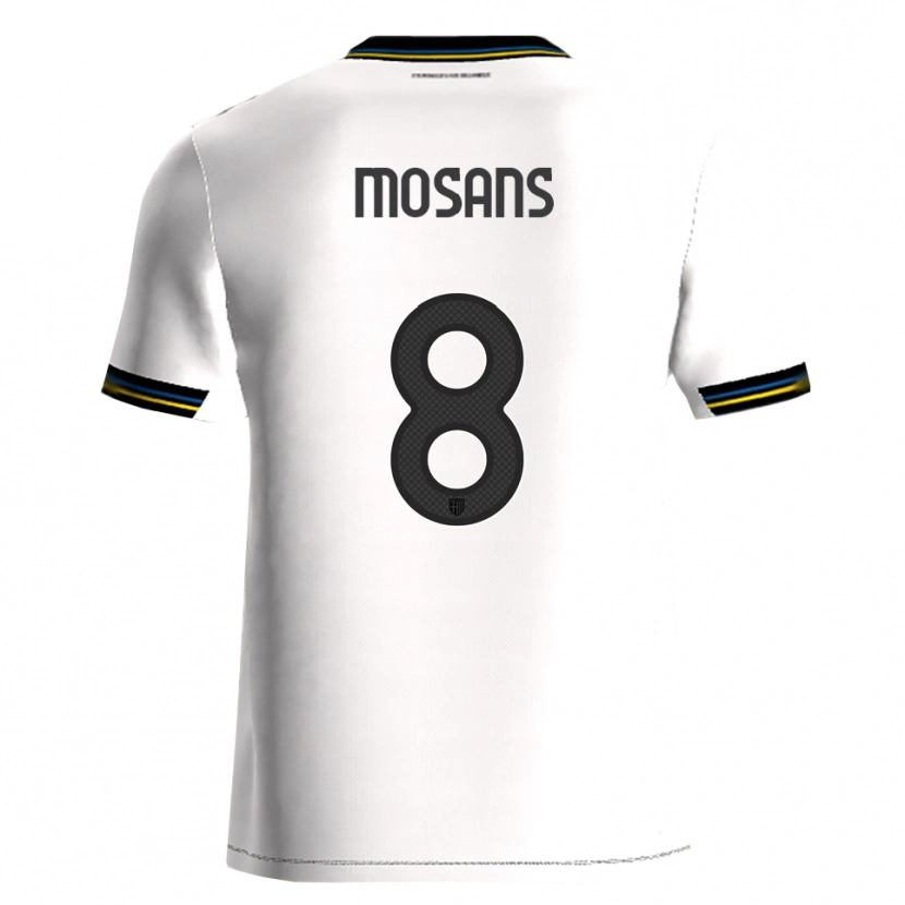 Danxen Pánské Kristaps Mosans #8 Bílá Černá Domů Hráčské Dresy 2025/26 Dres