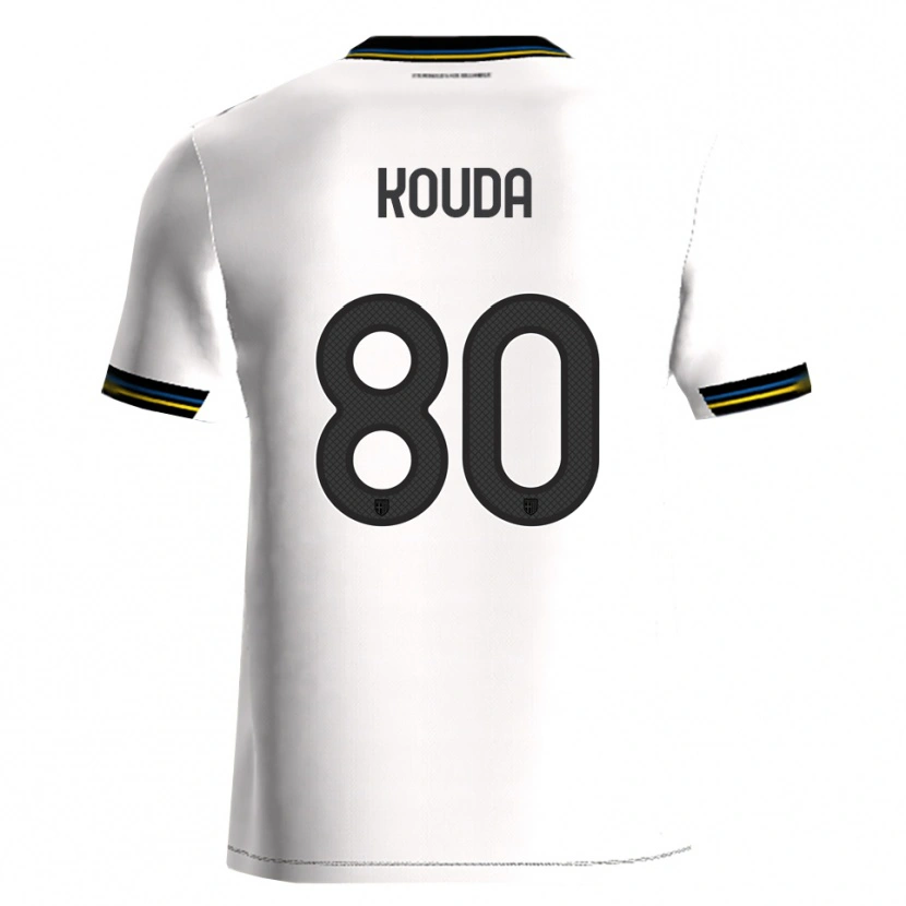 Danxen Pánské Rachid Kouda #80 Bílá Černá Domů Hráčské Dresy 2025/26 Dres