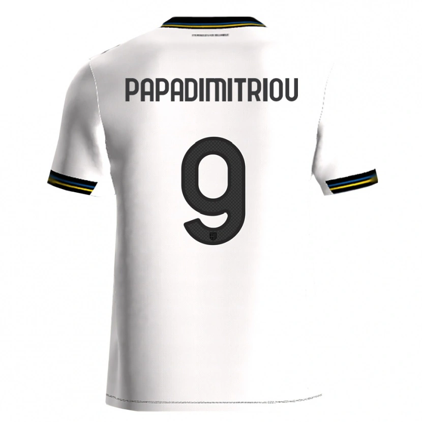 Danxen Pánské Eirinaios Papadimitriou #9 Bílá Černá Domů Hráčské Dresy 2025/26 Dres