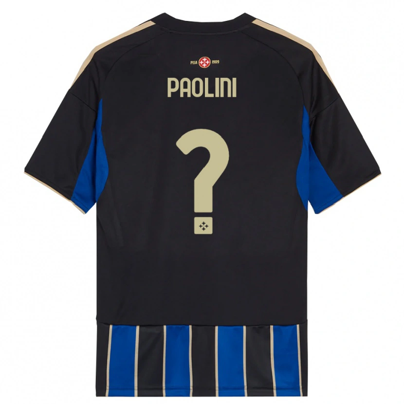 Danxen Pánské Andrea Paolini #0 Černá Modrá Domů Hráčské Dresy 2025/26 Dres