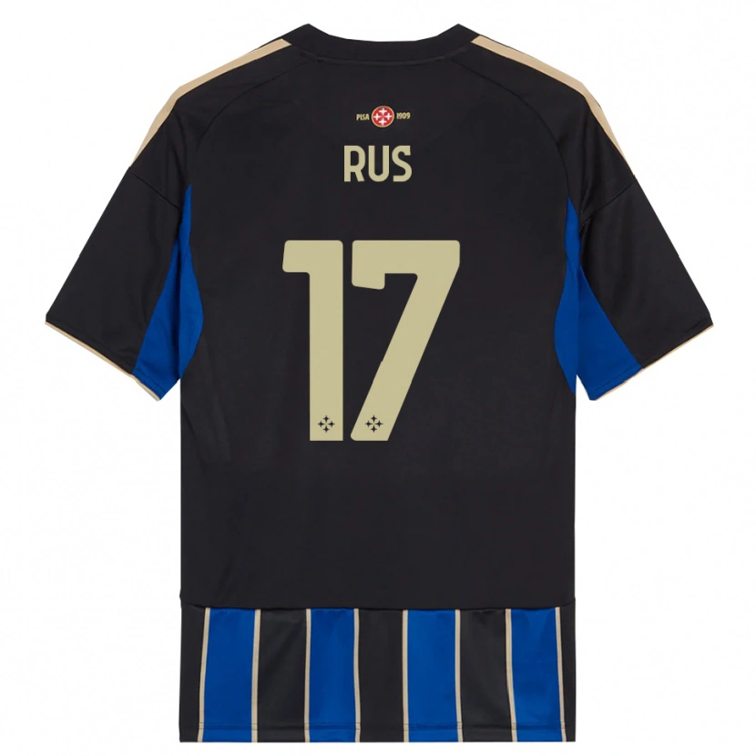 Danxen Pánské Adrian Rus #17 Černá Modrá Domů Hráčské Dresy 2025/26 Dres