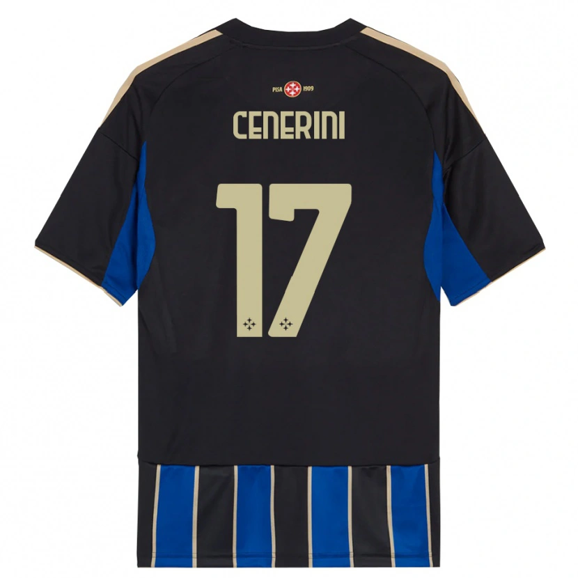 Danxen Pánské Marco Cenerini #17 Černá Modrá Domů Hráčské Dresy 2025/26 Dres