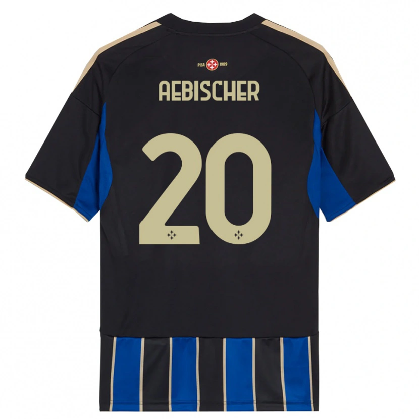 Danxen Pánské Michel Aebischer #20 Černá Modrá Domů Hráčské Dresy 2025/26 Dres