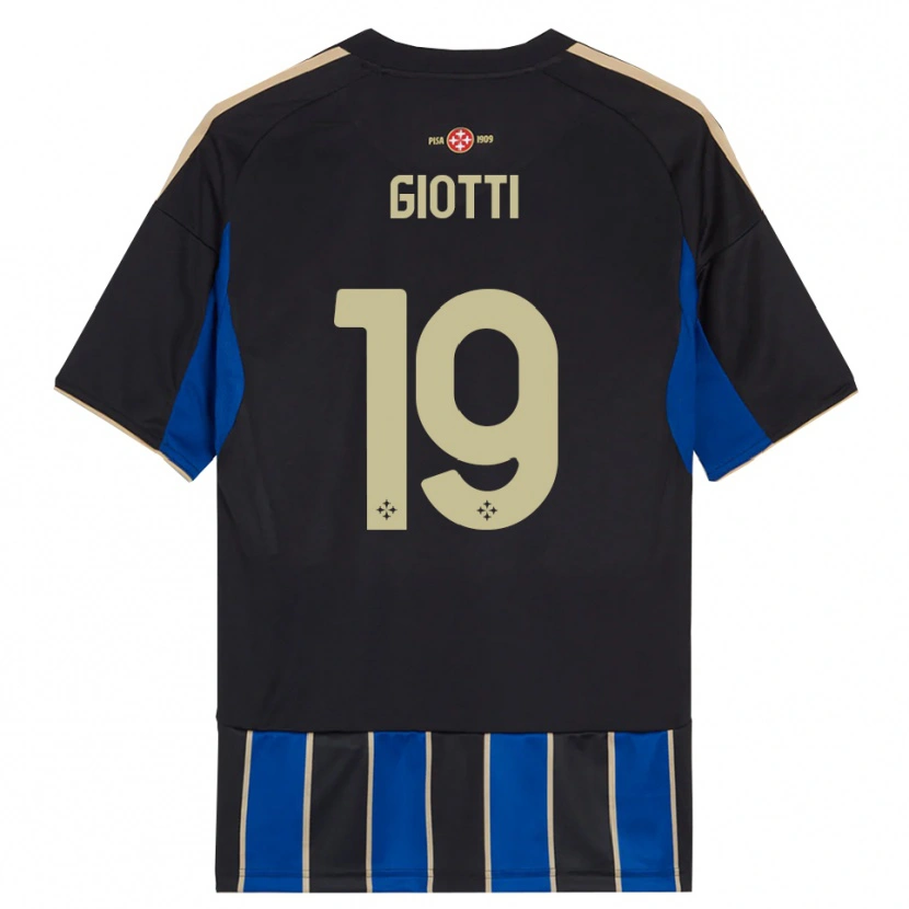Danxen Pánské Emanuele Giotti #19 Černá Modrá Domů Hráčské Dresy 2025/26 Dres