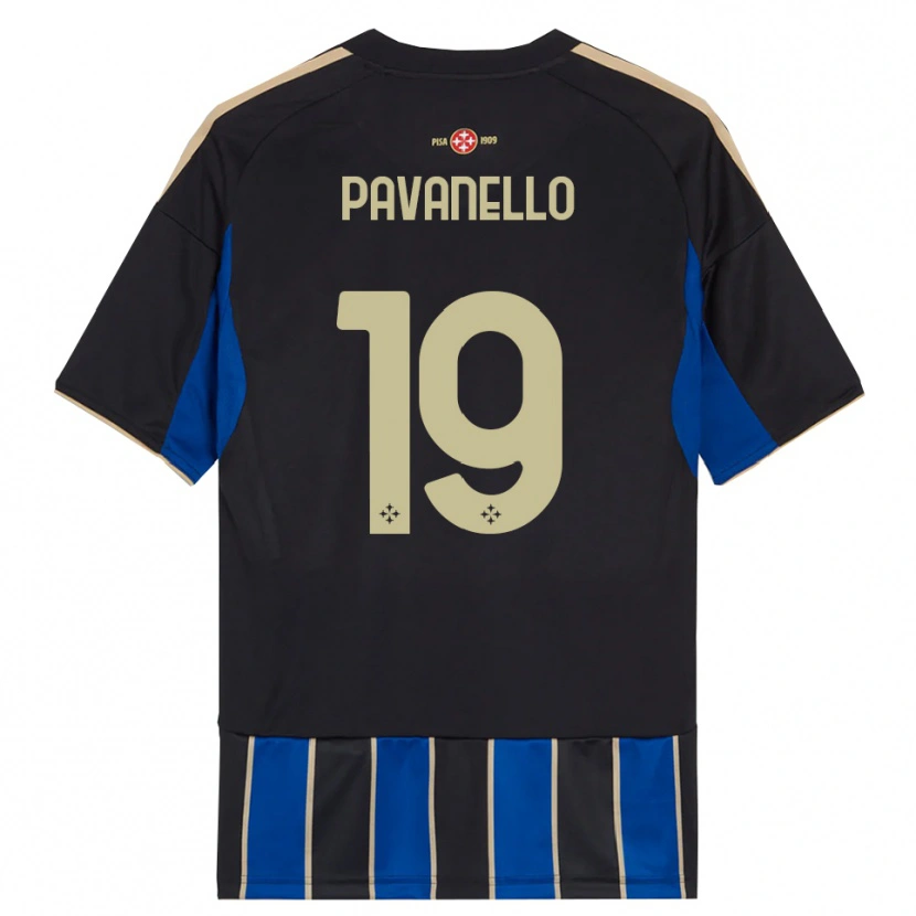 Danxen Pánské Andrea Pavanello #19 Černá Modrá Domů Hráčské Dresy 2025/26 Dres