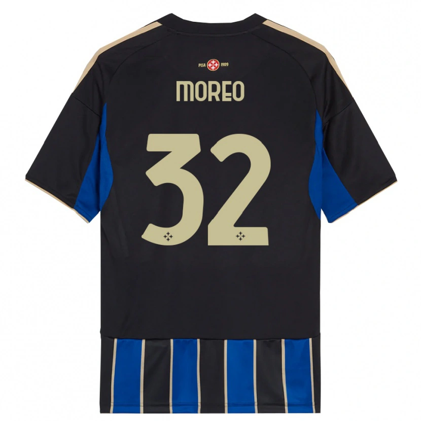 Danxen Pánské Stefano Moreo #32 Černá Modrá Domů Hráčské Dresy 2025/26 Dres