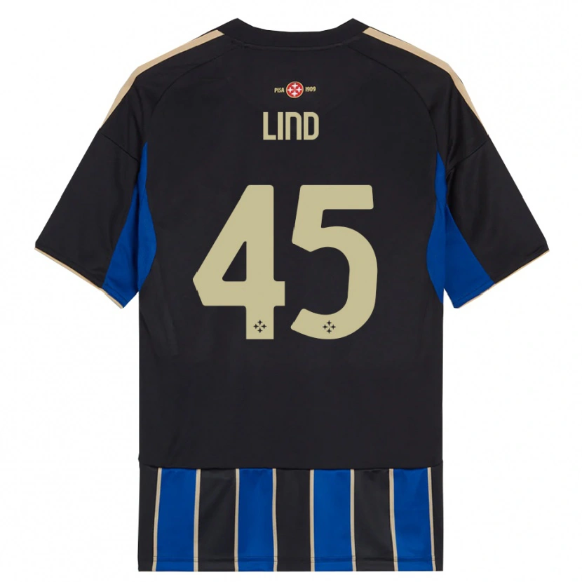 Danxen Pánské Alexander Lind #45 Černá Modrá Domů Hráčské Dresy 2025/26 Dres
