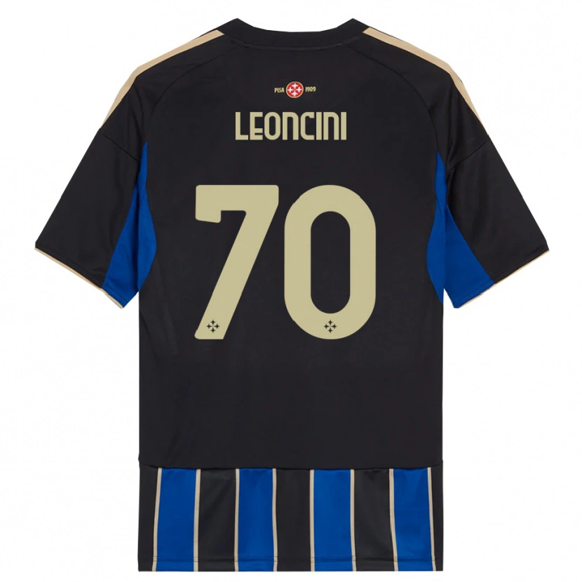 Danxen Pánské Mattia Leoncini #70 Černá Modrá Domů Hráčské Dresy 2025/26 Dres