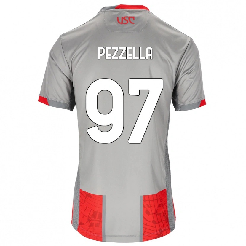 Danxen Pánské Giuseppe Pezzella #97 Červená Šedá Domů Hráčské Dresy 2025/26 Dres