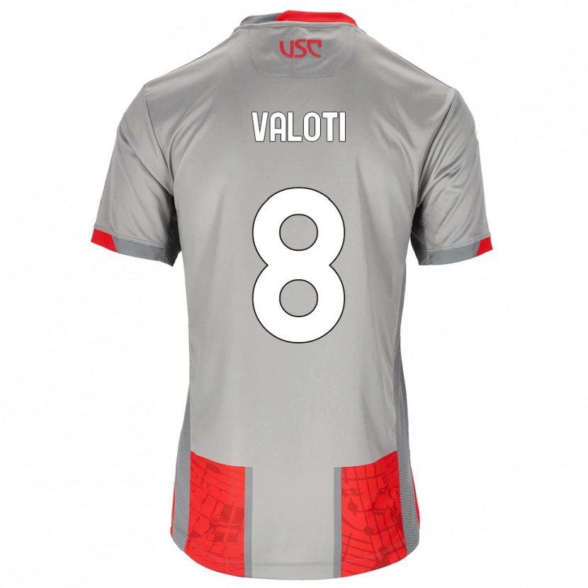 Danxen Pánské Mattia Valoti #8 Červená Šedá Domů Hráčské Dresy 2025/26 Dres