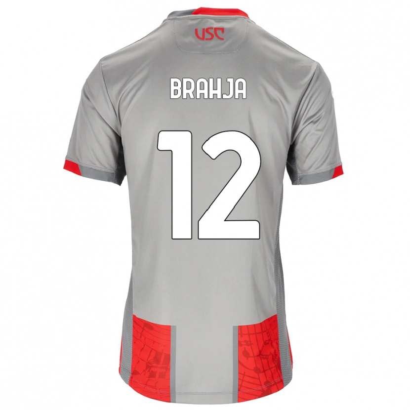 Danxen Pánské Thomas Brahja #12 Červená Šedá Domů Hráčské Dresy 2025/26 Dres