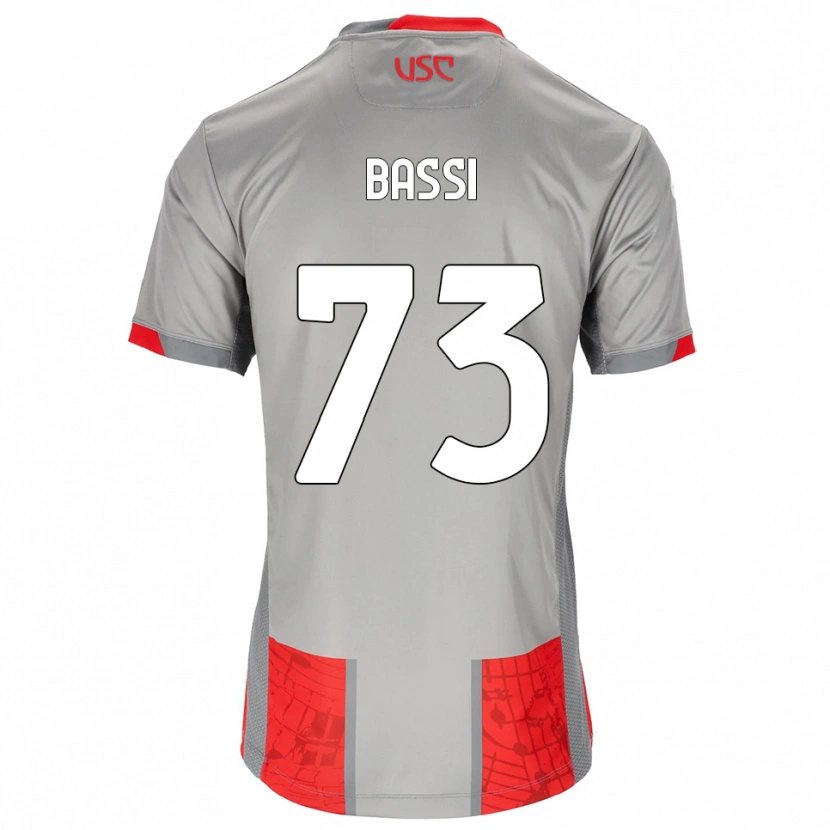 Danxen Pánské Emanuele Bassi #73 Červená Šedá Domů Hráčské Dresy 2025/26 Dres