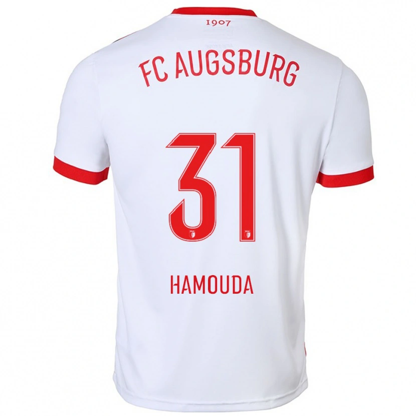 Danxen Pánské Hania Hamouda #31 Bílá Červená Domů Hráčské Dresy 2025/26 Dres