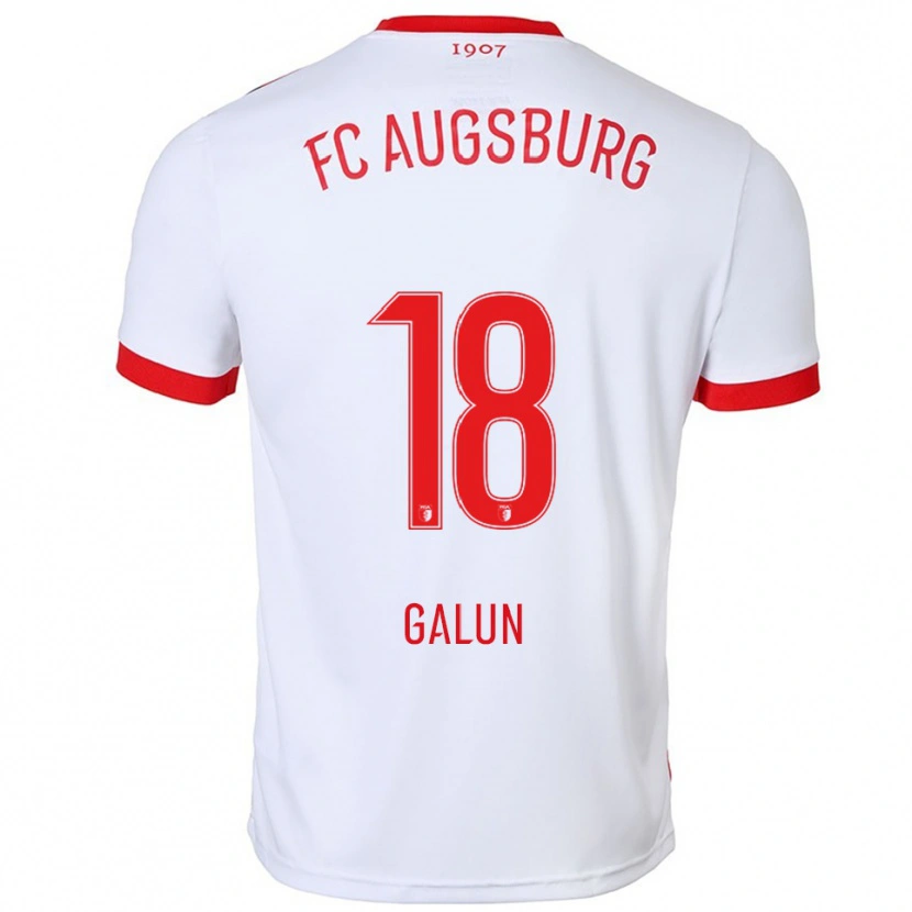 Danxen Pánské Damian Galun #18 Bílá Červená Domů Hráčské Dresy 2025/26 Dres