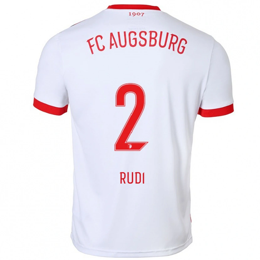 Danxen Pánské Rafael Rudi #2 Bílá Červená Domů Hráčské Dresy 2025/26 Dres