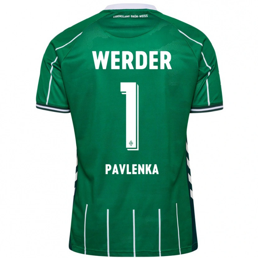 Danxen Pánské Jiri Pavlenka #1 Zelená Bílá Domů Hráčské Dresy 2025/26 Dres
