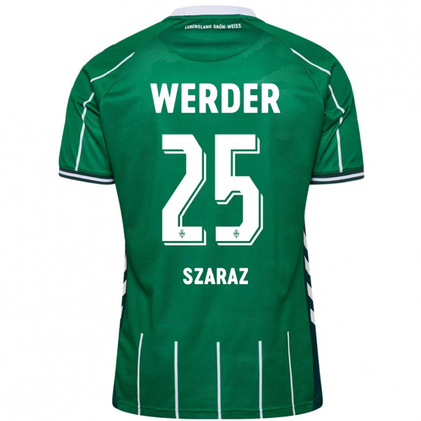 Danxen Pánské Lina Szaraz #25 Zelená Bílá Domů Hráčské Dresy 2025/26 Dres