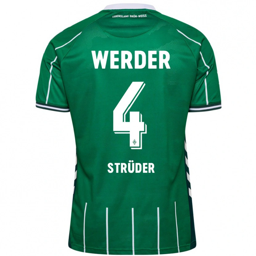 Danxen Pánské Mika Strüder #4 Zelená Bílá Domů Hráčské Dresy 2025/26 Dres