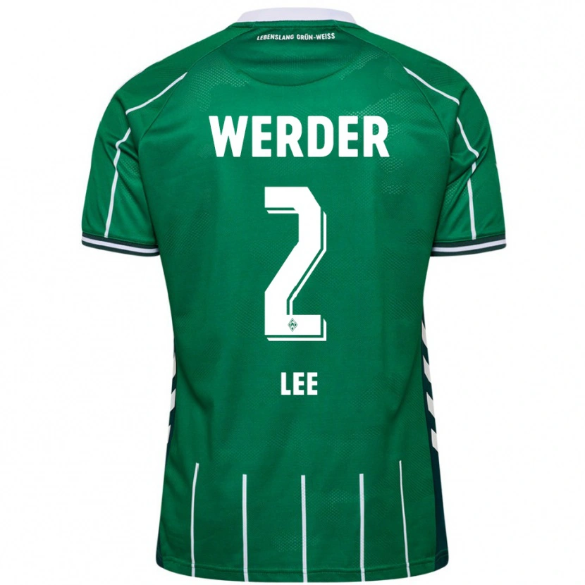 Danxen Pánské Gun-Woo Lee #2 Zelená Bílá Domů Hráčské Dresy 2025/26 Dres