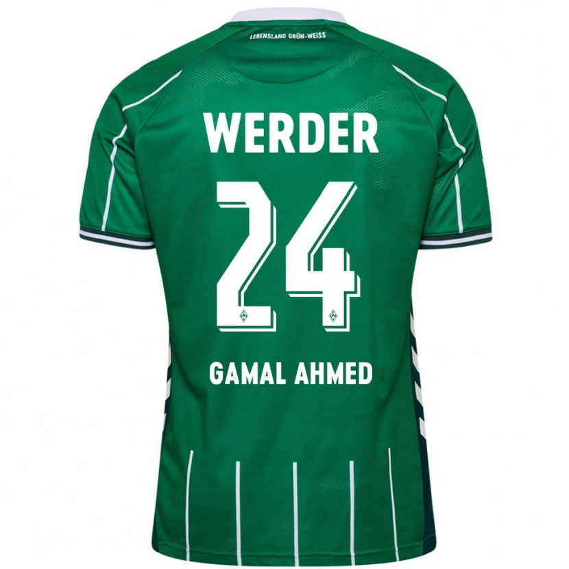 Danxen Pánské Adam Gamal Ahmed #24 Zelená Bílá Domů Hráčské Dresy 2025/26 Dres