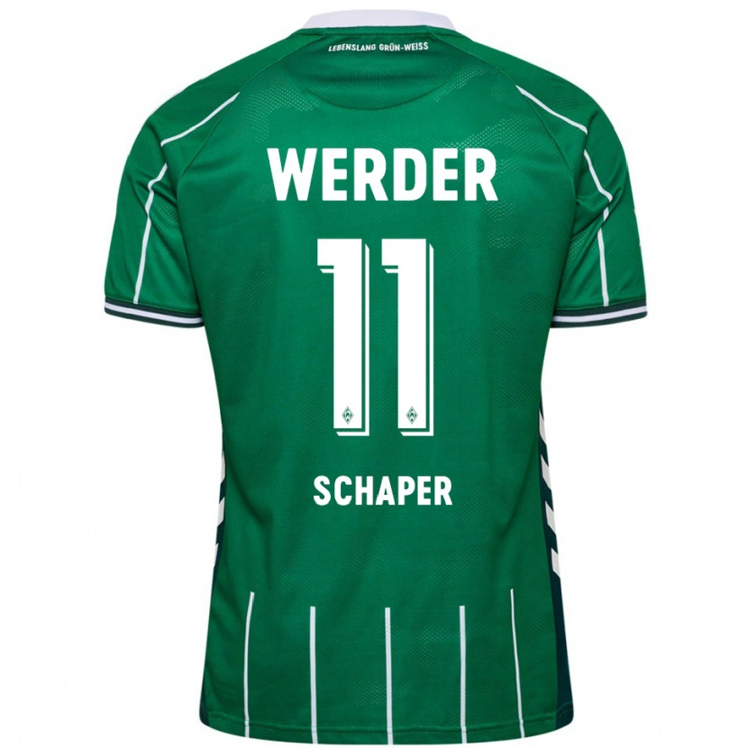 Danxen Pánské Wilken Schaper #11 Zelená Bílá Domů Hráčské Dresy 2025/26 Dres