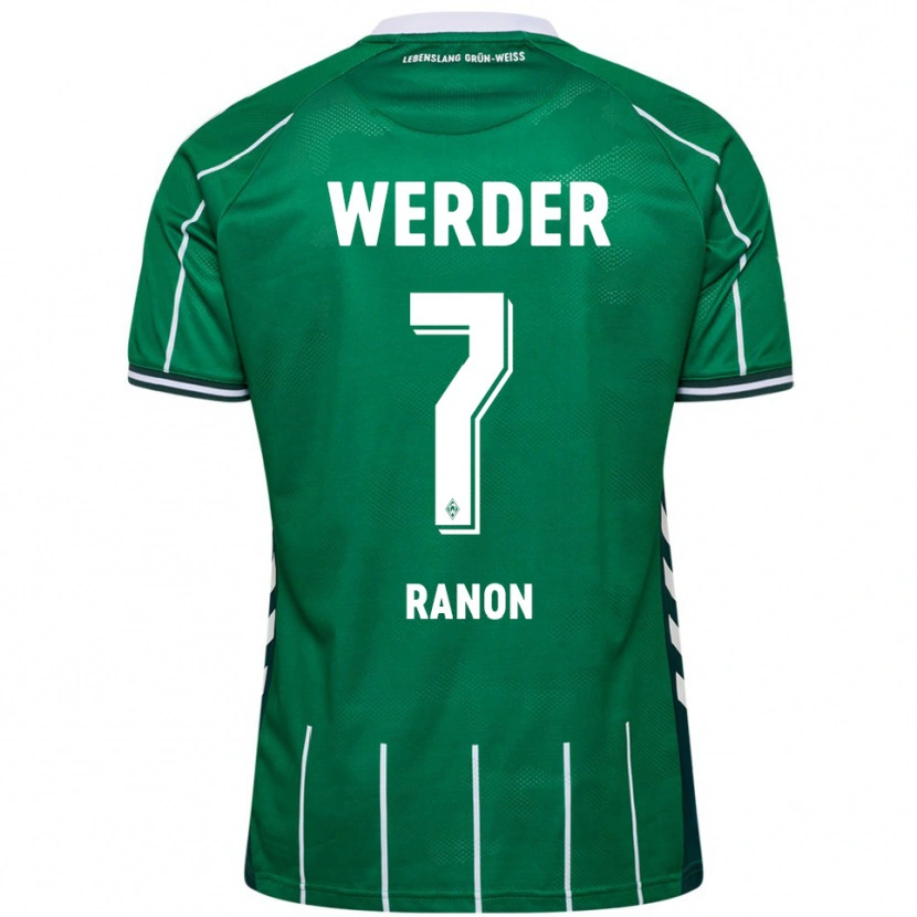 Danxen Pánské Yuval Ranon #7 Zelená Bílá Domů Hráčské Dresy 2025/26 Dres