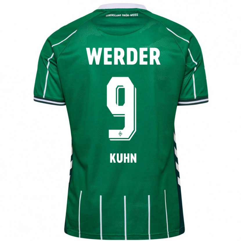 Danxen Pánské Philipp Kühn #9 Zelená Bílá Domů Hráčské Dresy 2025/26 Dres