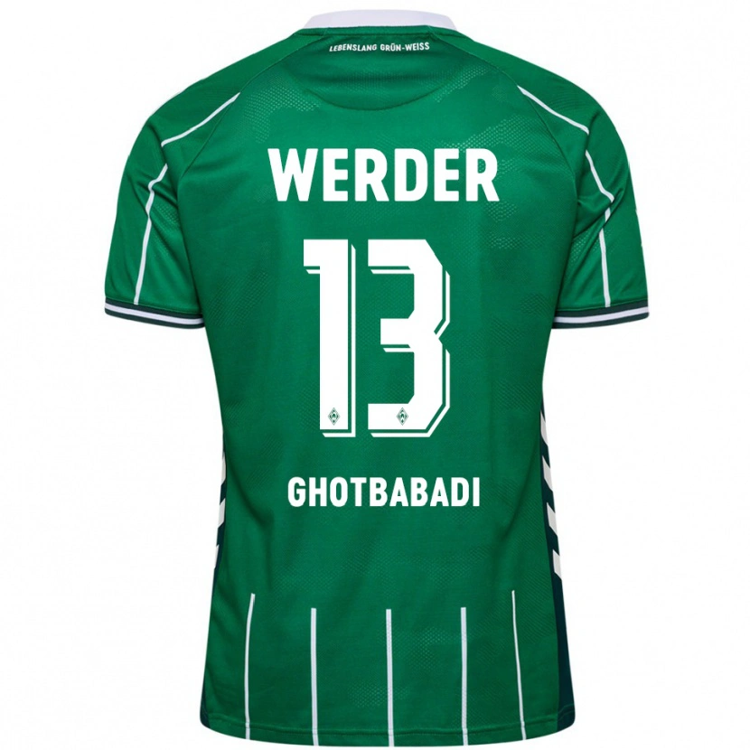 Danxen Pánské Reza Ghotbabadi #13 Zelená Bílá Domů Hráčské Dresy 2025/26 Dres