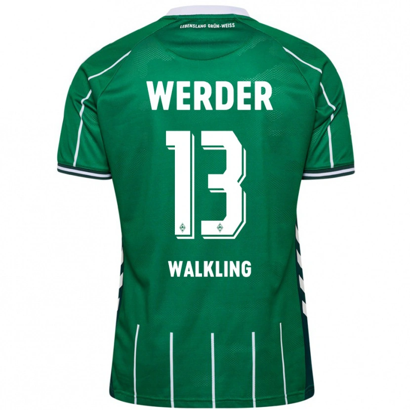 Danxen Pánské Ricarda Walkling #13 Zelená Bílá Domů Hráčské Dresy 2025/26 Dres