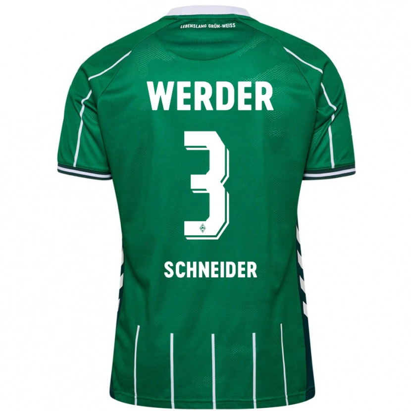 Danxen Pánské Dieter Schneider #3 Zelená Bílá Domů Hráčské Dresy 2025/26 Dres