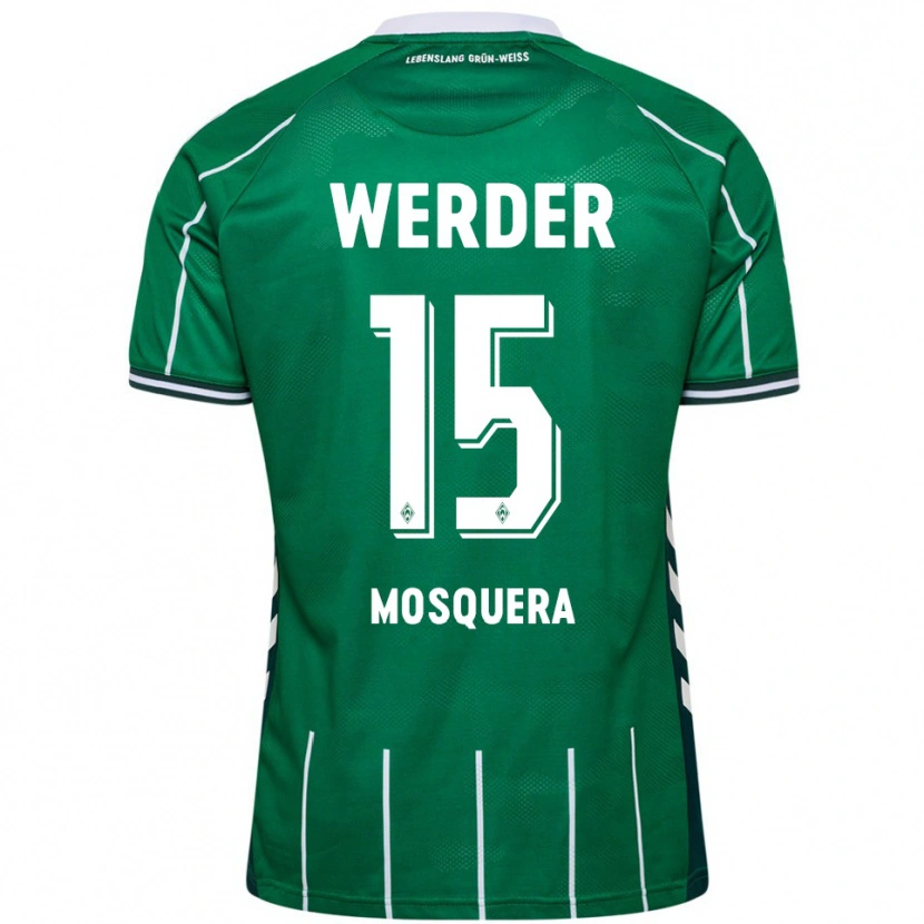 Danxen Pánské Arley Mosquera #15 Zelená Bílá Domů Hráčské Dresy 2025/26 Dres