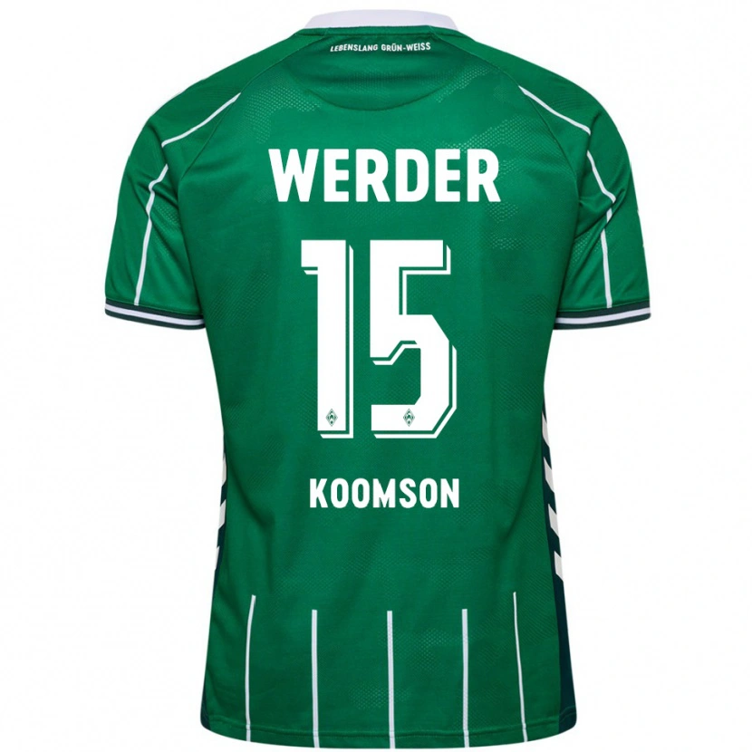 Danxen Pánské Gabriel Koomson #15 Zelená Bílá Domů Hráčské Dresy 2025/26 Dres