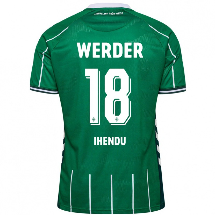 Danxen Pánské Daniel Ihendu #18 Zelená Bílá Domů Hráčské Dresy 2025/26 Dres