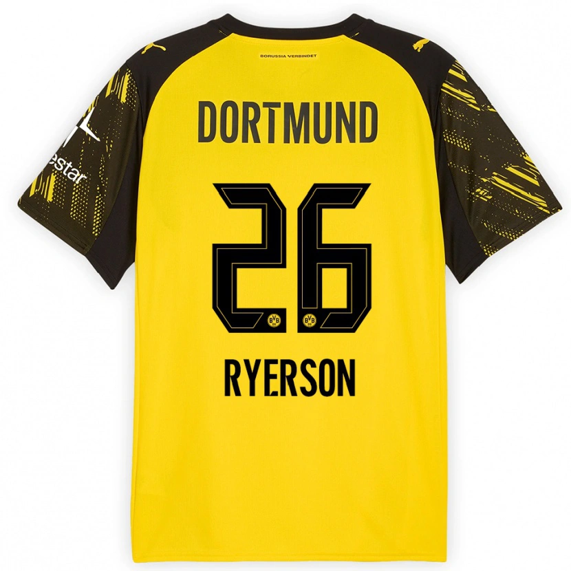 Danxen Pánské Julian Ryerson #26 Žlutá Černá Domů Hráčské Dresy 2025/26 Dres