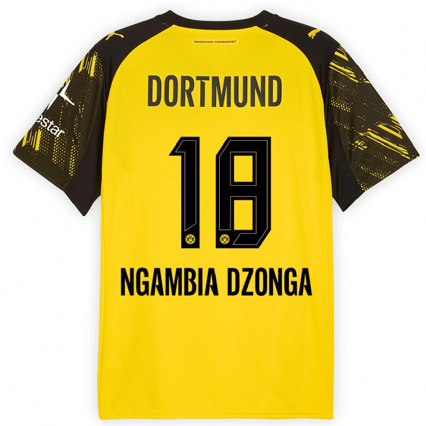 Danxen Pánské Diego Ngambia #18 Žlutá Černá Domů Hráčské Dresy 2025/26 Dres