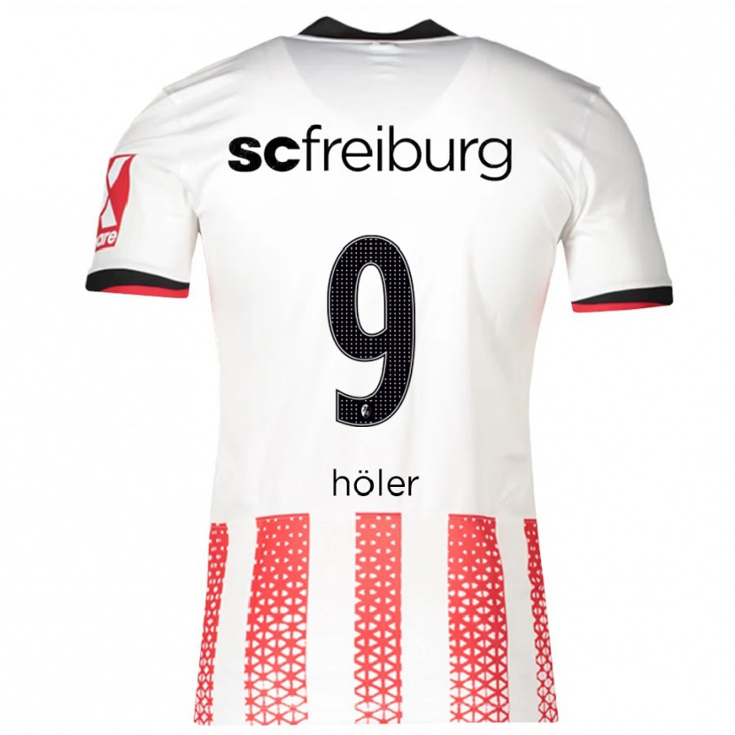 Danxen Pánské Lucas Höler #9 Bílá Červená Domů Hráčské Dresy 2025/26 Dres