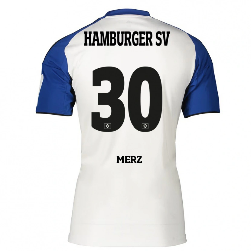 Danxen Pánské Selma Merz #30 Bílá Modrá Domů Hráčské Dresy 2025/26 Dres