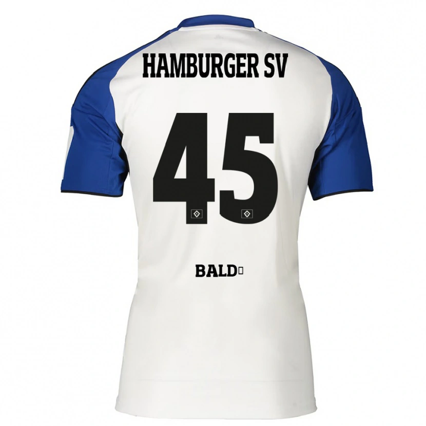 Danxen Pánské Fabio Baldé #45 Bílá Modrá Domů Hráčské Dresy 2025/26 Dres